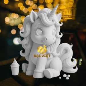 Mô hình ngựa chibi bằng xốp trắng – Mô Hình Đại Việt 3D